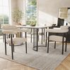 Esszimmerstuhl 70 x 62 x 84 cm in Beige mit Samtbezug und Eisenrahmen Bild 3