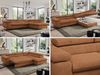 Mks Möbel 'Pedro L-Form' Ecksofa mit Schlaffunktion, verstellbaren Kopfstützen & Bettkasten, Orange, Stoff, mit Topper, rechts Bild 2