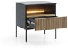 MOEBLO Nachttisch Sentino S54 LED (mit gefrästen Fronten und LED-Beleuchtung Nachttisch Nachtkommode Nachtschrank Nachtkonsole Beistelltisch Schlafzimmer), (HxBxT):56x54x39 cm Bild 2