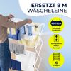 EASYmaxx Wäscheständer Teleskop Wäscheturm mit 8 m Trockenlänge, faltbar platzsparend & leicht klappbar Standtrockner in Klein & Schmal Bild 2