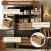 Anrichte hoher Küchenschrank mit 5 Schubladen & Kippschutz, 80x40x140 cm Bild 5