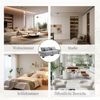 2-Sitzer Sofa, Samt mit ultratiefem Sitz & 2 Kissen, 224x81x81 cm, Hellgrau Bild 4
