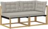 vidaXL Sectional Sofa Einheiten mit Kissen Weiß 162,5 x 83 x 73 cm 901654 Bild 2