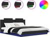 vidaXL Bettgestell mit Kopfteil Schwarz Eichen-Optik 180 x 200 cm 3416336 Bild 2