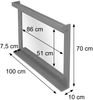Teak-Wandspiegel HWC-M87, Bad-/Flurspiegel, Holzrahmen, hochwertiges B-Grade-Teak (Kernholz, 20-30 Jahre), 70x100cm Bild 3