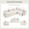 Gemütliches Familiensofa mit Stauraum & modularer Funktion – vakuumverpackt für mühelose Montage, frei kombinierbare Module und haustierfreundlich. Perfekt für entspannte Momente. Beige Bild 4