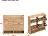 Merax 108cm Schuhschrank mit Türen aus Holzleisten – Flurschrank mit 4 Türen, Metallrahmen und Ablage – Platzsparender Schuh-Organizer, Holzfarbe Bild 4