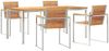 vidaXL Garten Essgruppe 5 pcs Massives Teakholz und Edelstahl 3334825 Bild 2