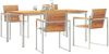vidaXL Garten Essgruppe 5 pcs Massives Teakholz und Edelstahl 3334825 Bild 3