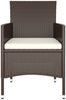 vidaXL 5-tlg. Bistro-Set Poly-Rattan und Hartglas Braun 3058391 Bild 5