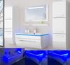 Homeline Badmöbel-Set Badmöbel Set Weiß Hochglanz lackiert LED System tauschsystem, (Komplette Set ohne wasch dich Armatur und Ablaufgarnitur, 6-St, Set Angebot), Hochglanz lackiert tauschsystem inklusiv LED Bild 5