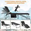 KingCamp Sonnenliege Klappbar 2er Set Schwarz 5-Stufig Verstellbar Gartenliege Bild 3