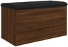 Sitzbank JONA mit Stauraum Räuchereiche 82x42x45 cm | Aufbewahrungsbank Flurbank Garderobenbank Bild 2