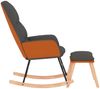 vidaXL Schaukelsessel mit Hocker Dunkelgrau Stoff 3097402 Bild 4