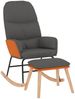 vidaXL Schaukelsessel mit Hocker Dunkelgrau Stoff 3097402 Bild 2