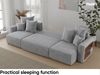 MEBLINI Schlafcouch mit Bettkasten - 312x142x73cm - Hellgrau Cordstoff - SOLARIS - Ecksofa mit Schlaffunktion - Sofa mit Relaxfunktion und Kopfstützen - Couch U-Form - Eckcouch - Wohnlandschaft Bild 5