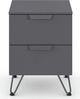 rauch Aditio Box, Nachttisch, 2 Schubladen, mit Hairpin-Fuß, mit Softclose-Funktion, Farbe Grau metallic, BxHxT 40x53x43cm Bild 2