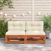 vidaXL Gartensofa ohne Armlehnen mit Kissen Wachsbraun Kiefernholz 838082 Bild 3