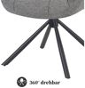 DUBI Möbel Polsterstuhl Mika-Luka, pulverbeschichtet, 360° drehbar im 2er-Set Bild 4