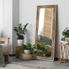 WANDStyle Wandspiegel H550 aus Massivholz in Gold 60 x 70 cm im Stil Antik Bild 5