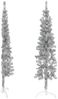 vidaXL Künstlicher Halb-Weihnachtsbaum Ständer Schlank Silbern 150 cm 344595 Bild 3