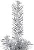 vidaXL Künstlicher Halb-Weihnachtsbaum Ständer Schlank Silbern 150 cm 344595 Bild 4