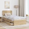 vidaXL Bettrahmen mit Kopfteil Sonoma-Eiche 100 x 200 cm Holzwerkstoff 3412215 Bild 3