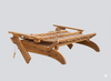 2-Sitzer Klappbare Adirondack Gartenbank aus Akazie, ca. 125 x 80 x 94 cm Bild 5