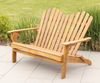 2-Sitzer Adirondack klappbar aus Akazienholz, ca. 125 x 80 x 94 cm – Hellbraun Bild 2