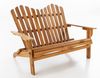 2-Sitzer Adirondack klappbar aus Akazienholz, ca. 125 x 80 x 94 cm – Hellbraun Bild 3
