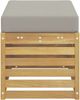 vidaXL Outdoor Hocker Bank Weiß 80 x 43 x 45 cm Massivholz Akazie 901687 Bild 4