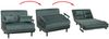 Mendler Schlafsessel HWC-K29, Klappsessel Schlafsofa Gästebett, Liegefläche 190x100 cm, Stoff Chenille (370g/m²) ~ blau-grün Bild 5