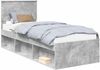vidaXL Bettrahmen Beton Grau 75 x 190 cm Massives Kiefernholz 3410666 Bild 2