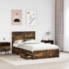 vidaXL Bettrahmen Geräucherte Eiche 135 x 190 cm Ingenieurs Holz 3409472 Bild 3