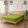 EXKLUSIV HEIMTEXTIL Frottee Spannbettlaken Premium 140 - 160 x 200 cm Apfelgrün 80% Baumwolle 20% Polyester Öko - Tex Zertifiziert Bed-Sheet Bettlaken Spannbetttuch Bild 2