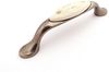 SO-TECH® Möbelgriff Porzellangriff VENUS Silber Antik / Cremefarbig BA 96 mm, Griff Schrankgriff Schubladengriff - incl. Schrauben Bild 4