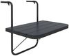 Balkon-Hängetisch klappbar, höhenverstellbar, 60 x 40 x 55-64 cm, Aluminium, Holzoptik Schwarz Bild 3