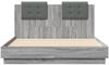 vidaXL Bettgestell mit Kopfteil Grau Sonoma 135x190 cm Holzwerkstoff 3209959 Bild 4