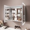SONNI Spiegelschrank Spiegelschrank Badezimmerschrank 65×60cm Bestseller mit 3-farbiger dimmbarer Beleuchtung Bild 2