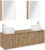 vidaXL Badezimmerschrank-Set 5 pcs Artisan-Eiche Holzwerkstoff 3406534 Bild 2