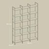 VASAGLE Bücherregal, Küchenregal, Standregal mit 6 offenen Regalebenen, Flur, Küche, Büro, stabiles Stahlgestell, Industrie-Design, 24 x 128 x 187,1 cm, vintagebraun-tintenschwarz Bild 4