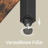 VASAGLE Bücherregal, Küchenregal, Standregal mit 6 offenen Regalebenen, Flur, Küche, Büro, stabiles Stahlgestell, Industrie-Design, 24 x 128 x 187,1 cm, vintagebraun-tintenschwarz Bild 5