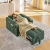 Schlafsofa 190 cm Liegefläche Grün mit Stoffbezug, USB/USB-C, 3-stufig verstellbarer Rückenlehne,86x190x85 cm Bild 4