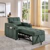 Schlafsofa 190 cm Liegefläche Grün mit Stoffbezug, USB/USB-C, 3-stufig verstellbarer Rückenlehne,86x190x85 cm Bild 2