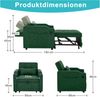 Schlafsofa 190 cm Liegefläche Grün mit Stoffbezug, USB/USB-C, 3-stufig verstellbarer Rückenlehne,86x190x85 cm Bild 5