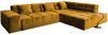 KAWOLA Sofa NEVADA Ecksofa Velvet curry Recamiere rechts mit motorischem Sitzvorzug 82 x 215 x 319 cm Bild 3
