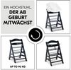 Hauck Kinder Hochstuhl Alpha+ - Mitwachsender Holz Babystuhl (FSC zertifiziert), Kinderhochstuhl ab 6 Monate, verstellbar, mit Schutzbügel, Schrittgurt und 5-Punkt-Gurt - Schwarz Bild 4