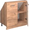 Küchenschrank für Dachschrägen R-Line Goldkraft Eiche 80 cm mit 2 Türen Vicco Bild 4