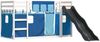 vidaXL Etagenbett mit Rutsche und Gardinen Blau 90x190 cm 3284129 Bild 3