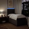 vidaXL Boxspringbett mit Matratze Dunkelbraun 90x190 cm Stoff 3292653 Bild 5